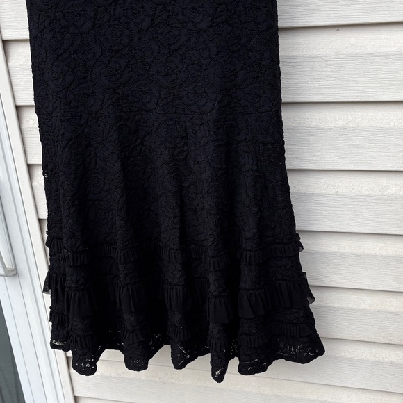 FUZZI Italy Ladies black Roses Floral Midi Dress-S-Wedding-Holidays-Gorgeous! - Picture 7 of 16